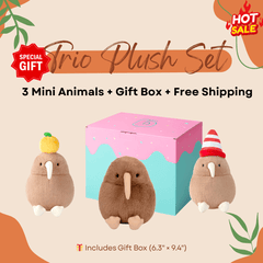 3-Piece Mini Bird Plush Gift Set - Logell Soft Stuffed Birds in Gift Box $29.99