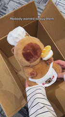 Logell Capybara Cake Chef Plush – 8.7in & 13in Sitting Toy