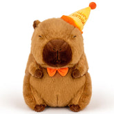 🎂 Logell Birthday Capybara Plush – 9" & 13" Soft Stuffed Animal with Hat & Bow – Cute Gift for Kids’ Parties - Logell