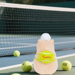 🐾Logell Capybara Stuffed Animal – 9" Cute Brown Plush with Tennis Backpack | Perfect Gift for Kids