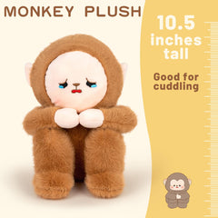 Logell PlushCute Monkey Plush – 10.5" Soft Stuffed Animal with Banana for Kids