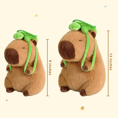 🐾 Logell Capybara Plush – 9" & 13" Kawaii Soft Stuffed Animal with Turtle Backpack | Perfect Gift for Kids, Boys, Girls & Adults