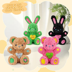 Logell Plush 11.8'' Green Bunny Plush – Soft Candy Rabbit Stuffed Animal Toy Gift for Kids Room Decor
