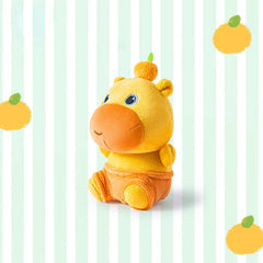 Logell x Capybara Lulu – Orange Plush Holder 10cm / 3.9"