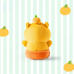 Logell x Capybara Lulu – Orange Plush Holder 10cm / 3.9"