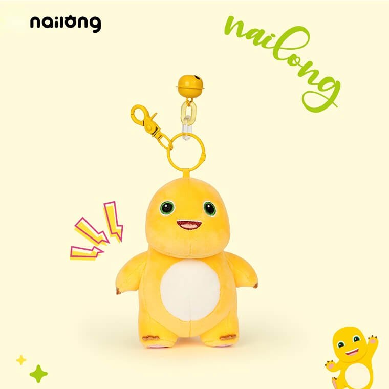 Logell Official NaiLong Plush Keychain 13 cm / 5.1″ – Cute Squeaky Belly Dinosaur Bag Charm, Student Gift, Stress - Relief Fidget Toy - Logell Logell Official NaiLong Plush Keychain 13 cm / 5.1″ – Cute Squeaky Belly Dinosaur Bag Charm, Student Gift, Stress - Relief Fidget Toy - Logell
