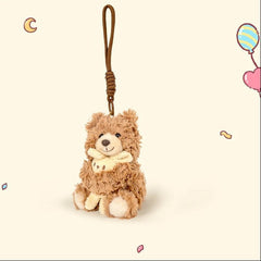 Logell Plush Birthday Hat Plush Keychain – Bear & Bunny 4.7" - Logell