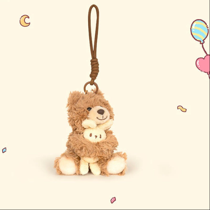 Logell Plush Birthday Hat Plush Keychain – Bear & Bunny 4.7" Logell Plush Birthday Hat Plush Keychain – Bear & Bunny 4.7"