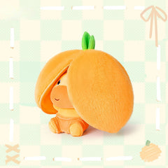 Logell x Capybara Lulu – Orange Plush Holder 10cm / 3.9"