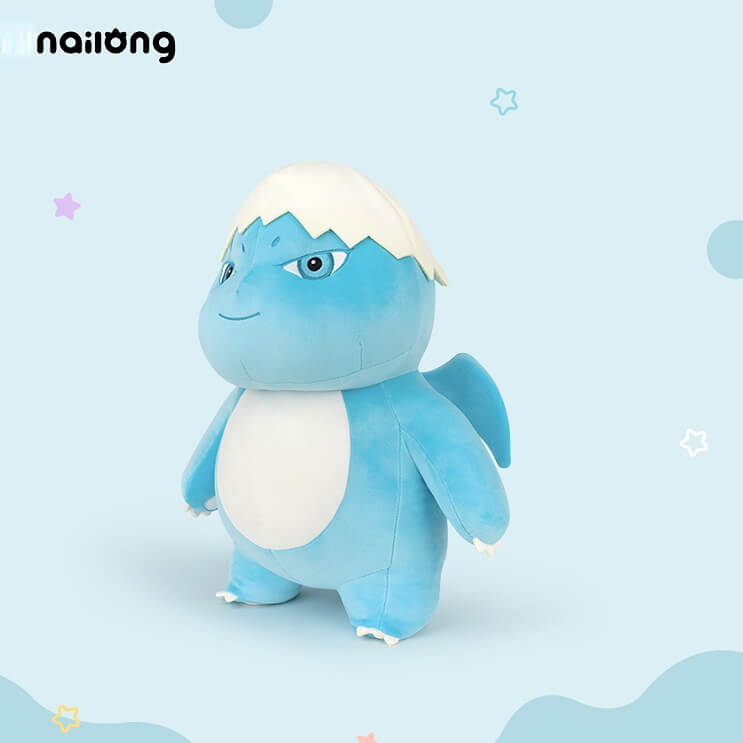 Logell BOOMBOOM NAILONG Plush Dino Toy 11.8''/22.8'' - Blue Eggshell Logell BOOMBOOM NAILONG Plush Dino Toy 11.8''/22.8'' - Blue Eggshell