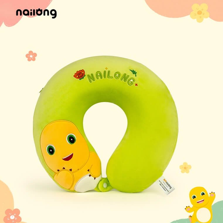 Logell Official NaiLong U - Shaped Memory Foam Travel Neck Pillow – 11.8" × 11.8" × 3.9" (30×30×10cm) - Logell