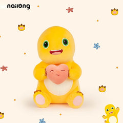 Logell NAILONG Dragon Stuffed Toy – 13.8"/17.7" Cute Plush with Heart or Flowers - Birthday Gift - Logell