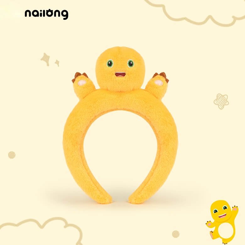 Logell Official NaiLong Plush Headband – Cute Dragon Face Wash & Mask Accessory - Logell