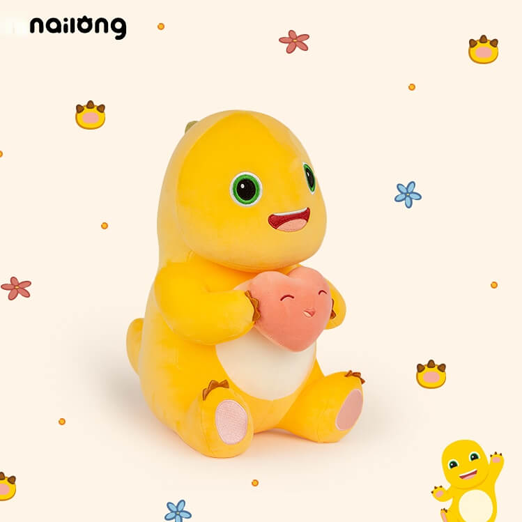 Logell NAILONG Dragon Stuffed Toy – 13.8"/17.7" Cute Plush with Heart or Flowers -Birthday Gift Logell NAILONG Dragon Stuffed Toy – 13.8"/17.7" Cute Plush with Heart or Flowers -Birthday Gift