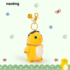 NaiLong Plush Keychain with Squeak – 13cm / 5.1in Sunglasses Dragon, Cute Car Key Fob & Backpack Charm