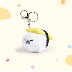 🎐 Logell Plush Sushi Otter Keychain – 4.3" Plush Charm for Bags & Gifts (1pc / 3pc Gift Box) - Logell