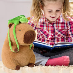 🐾 Logell Capybara Plush – 9" & 13" Kawaii Soft Stuffed Animal with Turtle Backpack | Perfect Gift for Kids, Boys, Girls & Adults