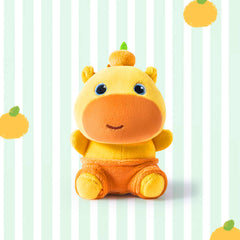 Logell x Capybara Lulu – Orange Plush Holder 10cm / 3.9"