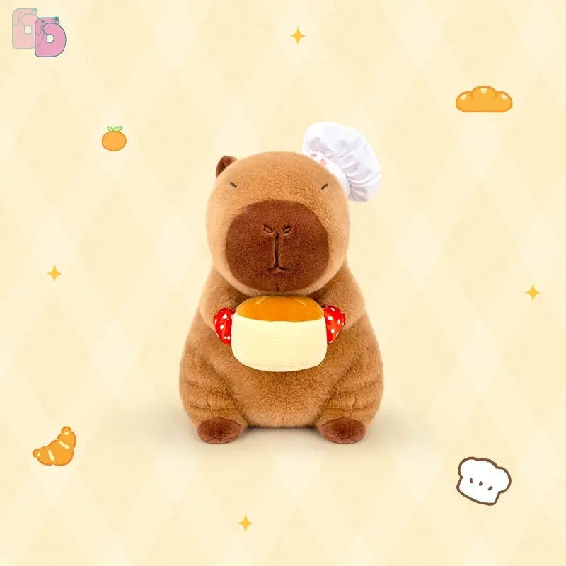 Logell Capybara Cake Chef Plush – 8.7in & 13in Sitting Toy Logell Capybara Cake Chef Plush – 8.7in & 13in Sitting Toy