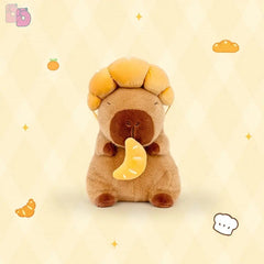Logell Capybara Croissant Queen Plush – 8.7in & 13in Sitting Toy