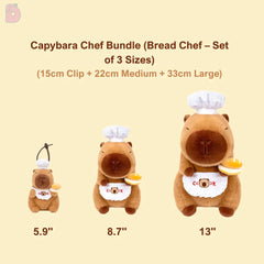 Logell Capybara Plush β Sitting Bread Chef Edition | Original Soft Toy Gift