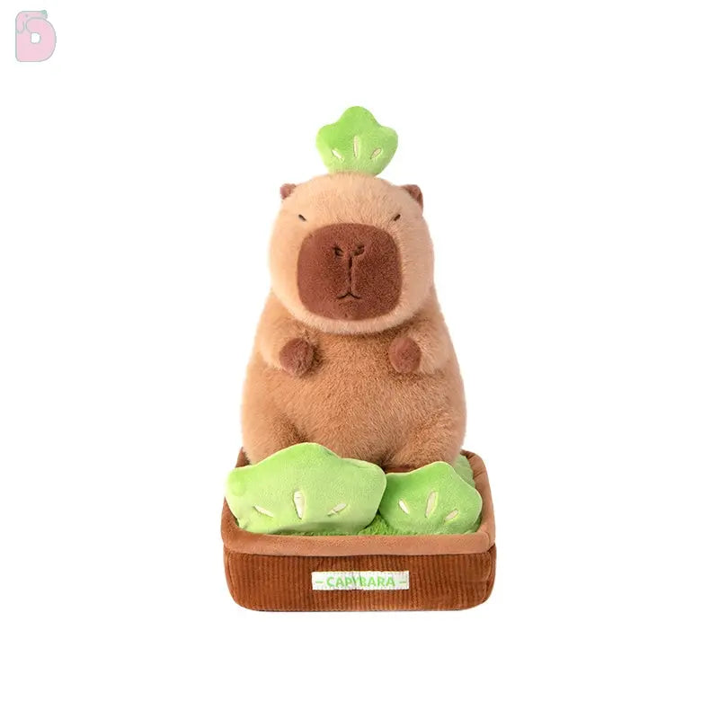 Logell Original Plant Pot Capybara Plush – 11.8" Cute Sitting Toy in 4 Leaf Styles Logell Original Plant Pot Capybara Plush – 11.8" Cute Sitting Toy in 4 Leaf Styles