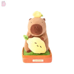 Logell Original Plant Pot Capybara Plush – 11.8" Cute Sitting Toy in 4 Leaf Styles