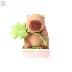 Logell Original Plant Pot Capybara Plush – 11.8" Cute Sitting Toy in 4 Leaf Styles
