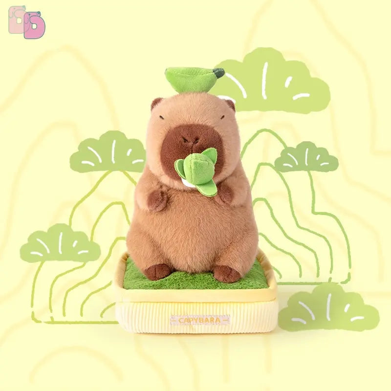 Logell Original Plant Pot Capybara Plush – 11.8" Cute Sitting Toy in 4 Leaf Styles Logell Original Plant Pot Capybara Plush – 11.8" Cute Sitting Toy in 4 Leaf Styles