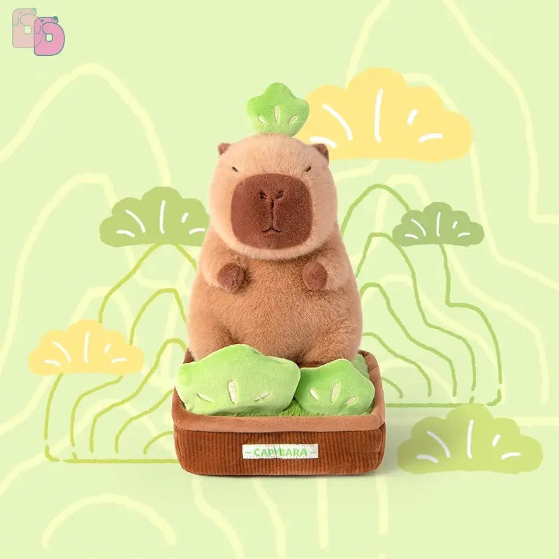 Logell Original Plant Pot Capybara Plush – 11.8" Cute Sitting Toy in 4 Leaf Styles Logell Original Plant Pot Capybara Plush – 11.8" Cute Sitting Toy in 4 Leaf Styles