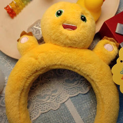 Logell Official NaiLong Plush Headband – Cute Dragon Face Wash & Mask Accessory