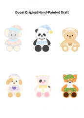 🏷️ Logell Plush Sweet Dream Plush Series – 8" & 12" Cute Stuffed Animals: Elephant, Fox, Panda, Puppy, Bear, Pig – Sleepy Plush Toy Gifts for Kids & Girls