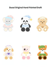 🏷️ Logell Plush Sweet Dream Plush Series – 8" & 12" Cute Stuffed Animals: Elephant, Fox, Panda, Puppy, Bear, Pig – Sleepy Plush Toy Gifts for Kids & Girls - Logell