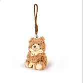 Logell Plush Birthday Hat Plush Keychain – Bear & Bunny 4.7" - Logell