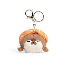 🎐 Logell Plush Sushi Otter Keychain – 4.3" Plush Charm for Bags & Gifts (1pc / 3pc Gift Box) - Logell