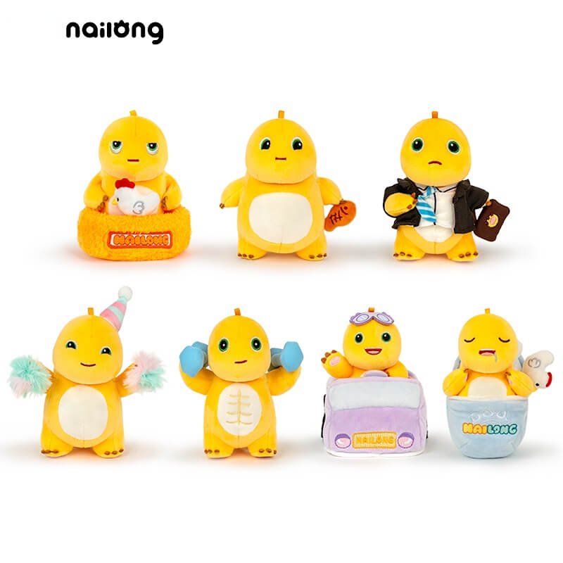 Logell NAILONG Cute Workweek Plush - 5.1"–6.3" Desk Companion for Office - Logell