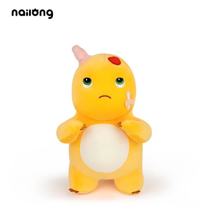 Logell NAILONG Cute Sad Dragon Plush 15.7" - Embroidered Pout Comfort Toy - Logell