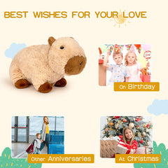 Logell Plush Giant Capybara Stuffed Animal – Soft Furry Plush Pillow, Cuddly Toy for Kids, Perfect Birthday Gift (17.7 Inches)