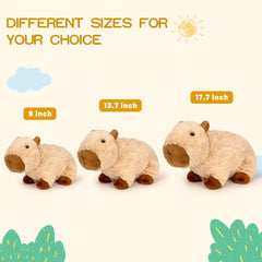 Logell Plush Giant Capybara Stuffed Animal – Soft Furry Plush Pillow, Cuddly Toy for Kids, Perfect Birthday Gift (17.7 Inches)