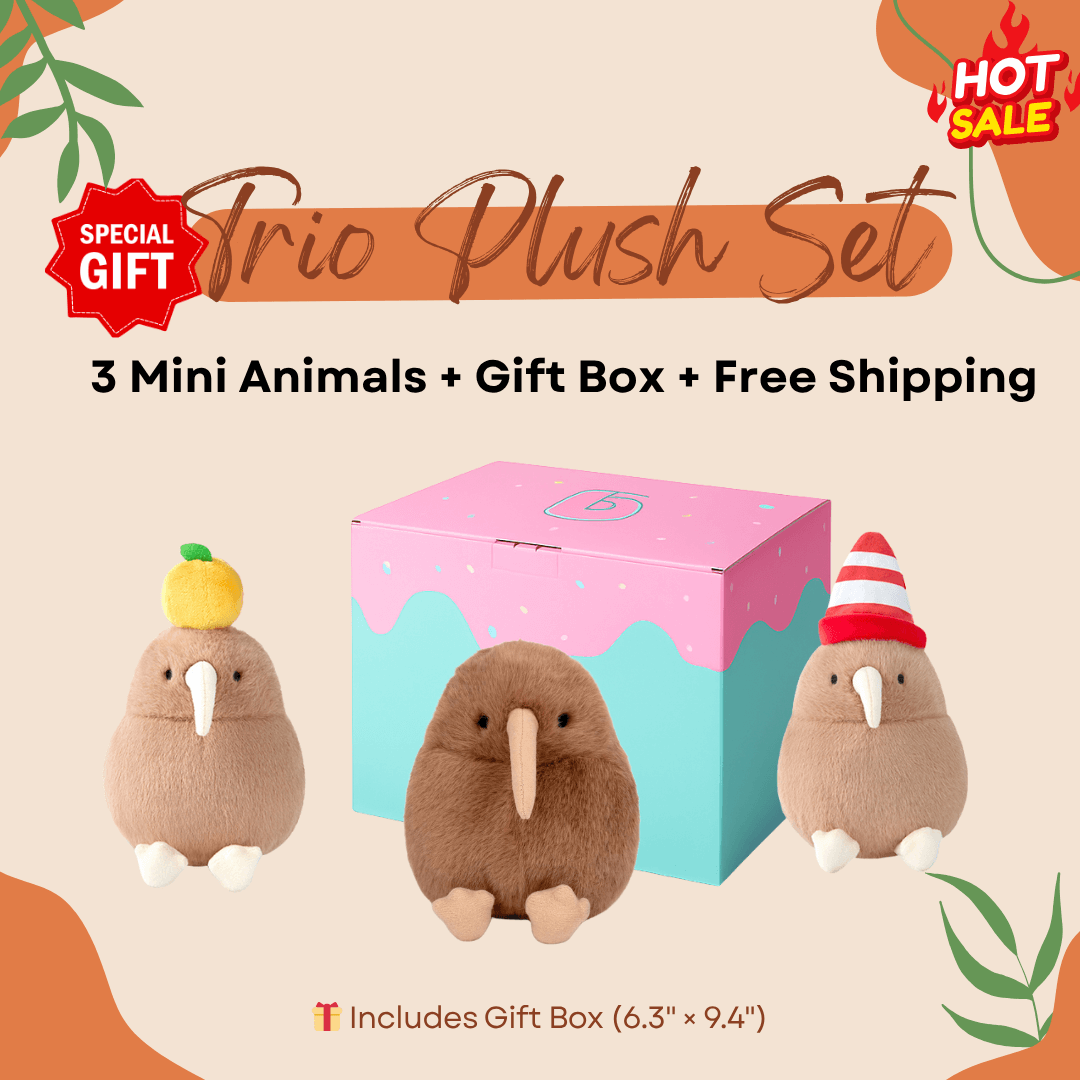 3-Piece Mini Bird Plush Gift Set - Logell Soft Stuffed Birds in Gift Box $29.99