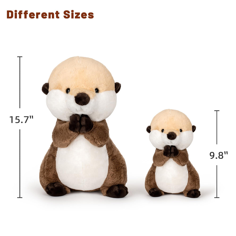 🦦 Logell Plush Otter Plush – 9.8"/15.7" Sea Otter Stuffed Animal in 2 Sizes of Cuteness! - Logell