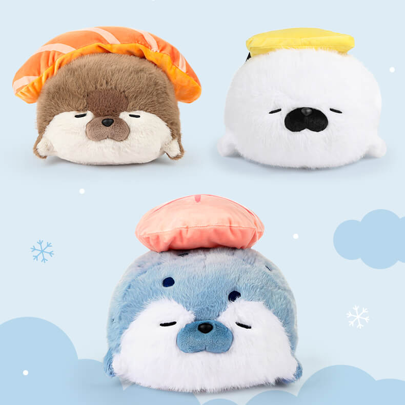 Logell Plush Original Sushi Otter Plush Toy – 15.7" Snuggle Buddy Gift - Logell