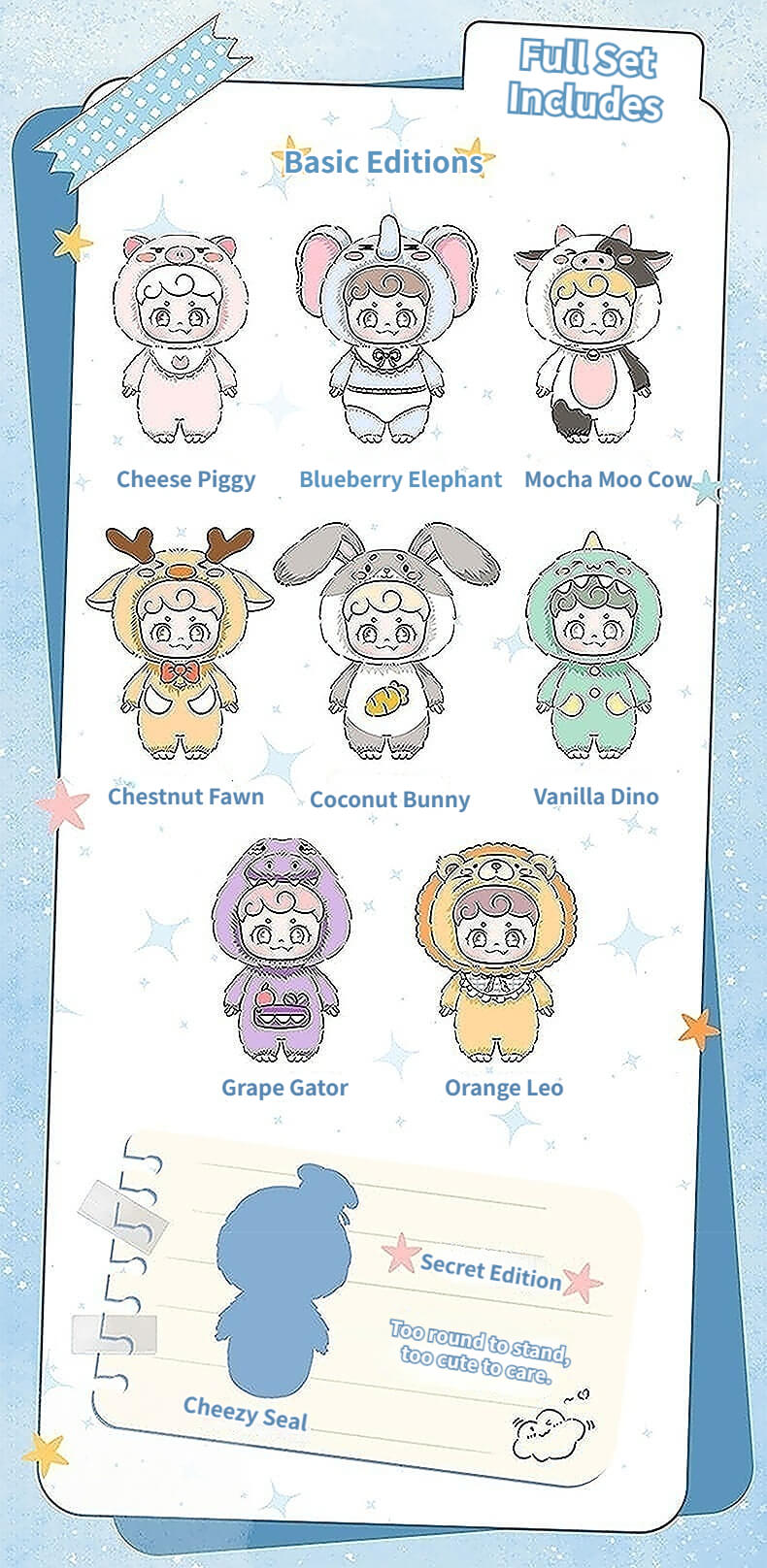 Yunyoo Dreamy Cute Girl Blind Box - Plush Vinyl Desk Charms Collectible - Logell