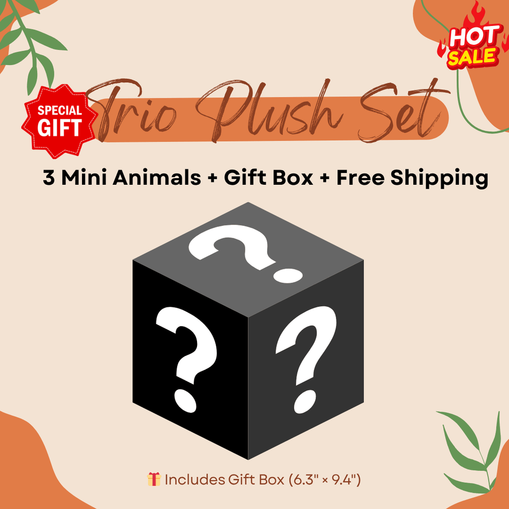 3 - Piece Mini Bird Plush Gift Set - Logell Soft Stuffed Birds in Gift Box $29.99 - Logell