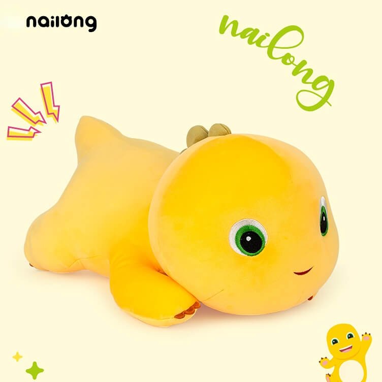 🦖 Logell NAILONG Dino Plush – 11.8" & 15.7" Lying Dinosaur Stuffed Toy for Girls – Soft Pillow Gift - Logell