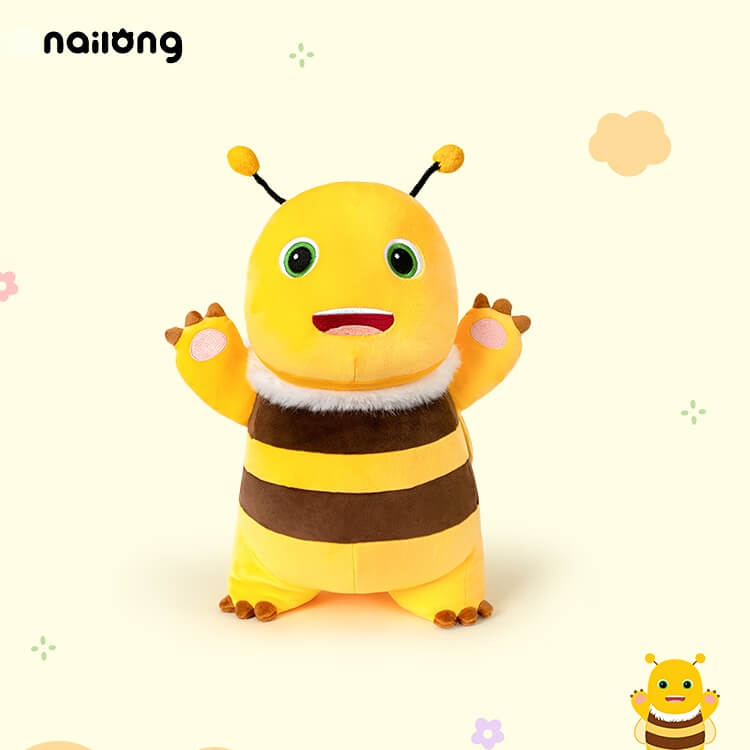 Logell HONEYBEE NAILONG – Cute Dino Plush in Bee Costume (10" / 13.8") - Logell