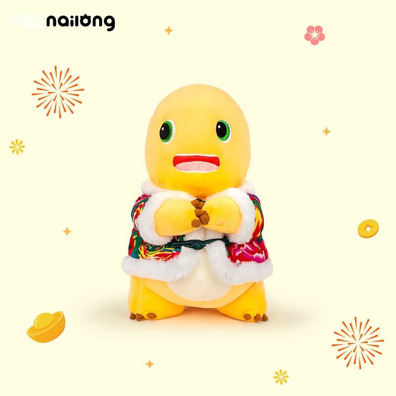 Logell Official NAILONG Floral Cotton - Jacket Plush — 35 cm (13.8") Chinese New Year Dragon Doll Gift for Kids - Logell