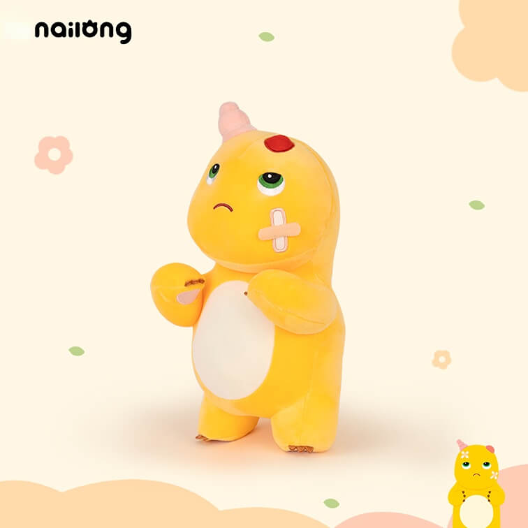 Logell NAILONG Cute Sad Dragon Plush 15.7" - Embroidered Pout Comfort Toy - Logell