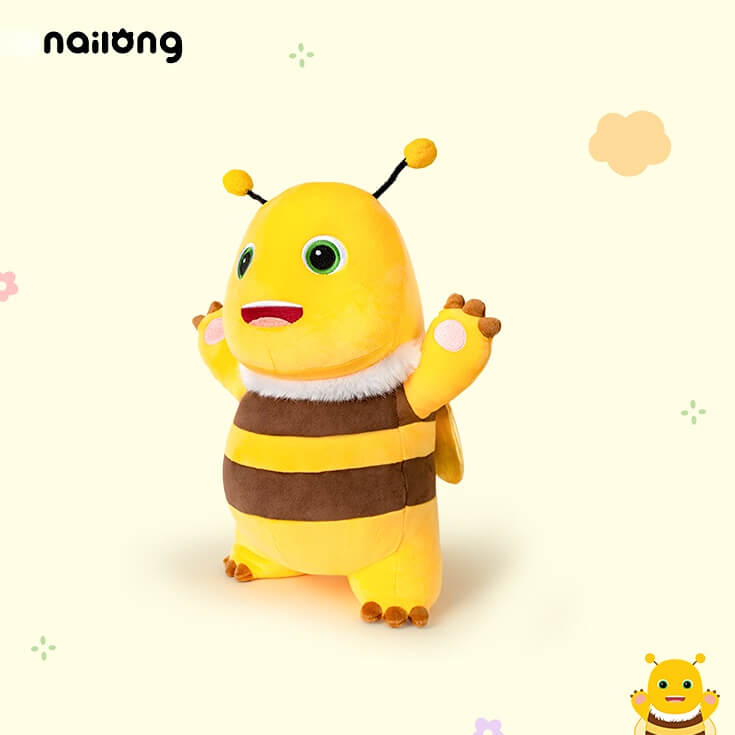 Logell HONEYBEE NAILONG – Cute Dino Plush in Bee Costume (10" / 13.8") - Logell