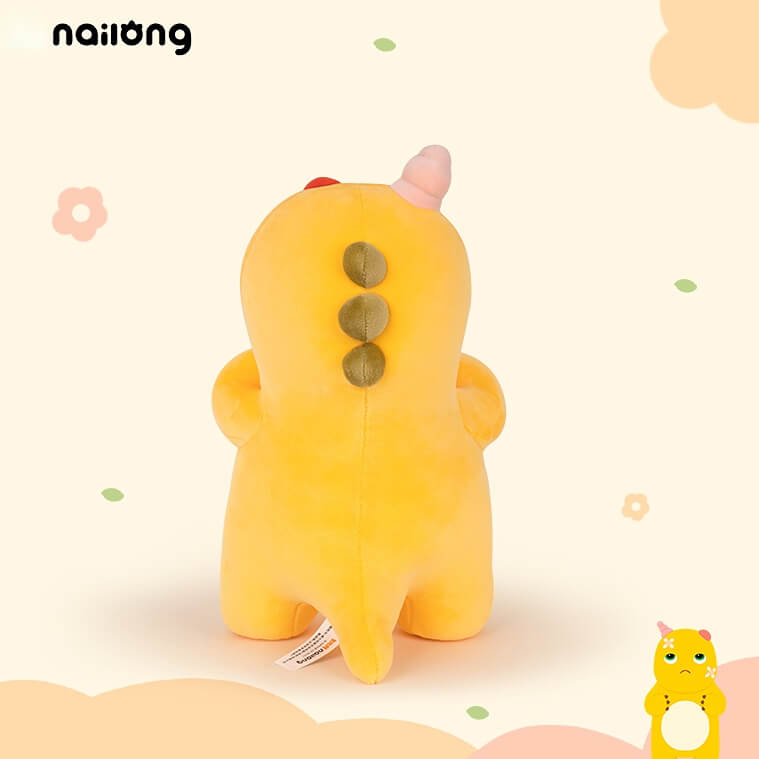 Logell NAILONG Cute Sad Dragon Plush 15.7" - Embroidered Pout Comfort Toy - Logell